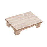 Maxbell Wood Low Tea Table Tatami Table for Balcony Living Room Sitting on The Floor 40x28x10cm Natural Color