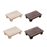 Maxbell Wood Low Tea Table Tatami Table for Balcony Living Room Sitting on The Floor 40x28x10cm Natural Color