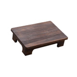 Maxbell Wood Low Tea Table Tatami Table for Balcony Living Room Sitting on The Floor 40x28x10cm Brown