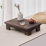 Maxbell Wood Low Tea Table Tatami Table for Balcony Living Room Sitting on The Floor 40x28x10cm Brown