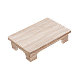 Maxbell Wood Low Tea Table Tatami Table for Balcony Living Room Sitting on The Floor 50x28x10cm Natural Color
