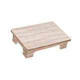 Maxbell Wood Low Tea Table Tatami Table for Balcony Living Room Sitting on The Floor 50x28x10cm Natural Color