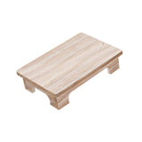 Maxbell Wood Low Tea Table Tatami Table for Balcony Living Room Sitting on The Floor 50x28x10cm Natural Color