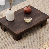 Maxbell Wood Low Tea Table Tatami Table for Balcony Living Room Sitting on The Floor 50x28x10cm Brown
