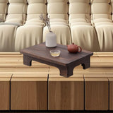 Maxbell Wood Low Tea Table Tatami Table for Balcony Living Room Sitting on The Floor 50x28x10cm Brown