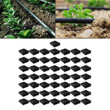 Maxbell Drip Tape Row Ends Leakproof Practical for Lawn Outdoor Irrigation Vegetable 50 Pieces