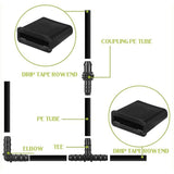 Maxbell Drip Tape Row Ends Leakproof Practical for Lawn Outdoor Irrigation Vegetable 100 Pieces