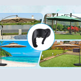 Maxbell Patio Umbrella Crank Handle Patio Umbrella Replacement Parts for Beach Hotel Black