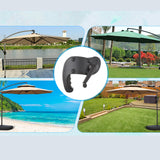 Maxbell Patio Umbrella Crank Handle Patio Umbrella Replacement Parts for Beach Hotel Dark Grey