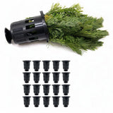Maxbell 20Pcs Net Pots for Hydroponics Compact Bucket Basket Garden Slotted Mesh Net