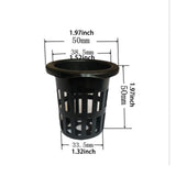 Maxbell 20Pcs Net Pots for Hydroponics Compact Bucket Basket Garden Slotted Mesh Net