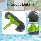 Maxbell 13" Pool Brush Head Professional Strong Bristle Round End for Inground Steps