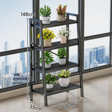 Maxbell Plant Stand Decoration Flower Pot Holder Stand for Living Room Patio Outdoor Black