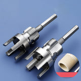 Maxbell Pipe Threader Practical Plumber Tools for Electric Drill for Building Repair 4 point 1.85cmx4.6cm