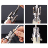 Maxbell Pipe Threader Practical Plumber Tools for Electric Drill for Building Repair 4 point 1.85cmx4.6cm