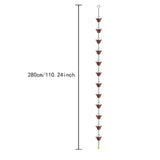 Maxbell Rain Chain for Gutter Home Patio Gazebos Metal Rain Catcher 110.24 inch Long