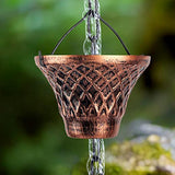 Maxbell Rain Chain for Gutter Home Patio Gazebos Metal Rain Catcher 110.24 inch Long