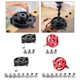 Maxbell 6-10mm Jig Self-centering Drill Guide Kit Aluminum Alloy for Wood Panel Hole 3 Black