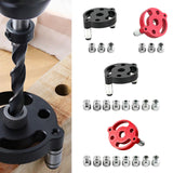 Maxbell 6-10mm Jig Self-centering Drill Guide Kit Aluminum Alloy for Wood Panel Hole 3 Black