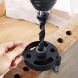 Maxbell 6-10mm Jig Self-centering Drill Guide Kit Aluminum Alloy for Wood Panel Hole 3 Black