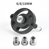 Maxbell 6-10mm Jig Self-centering Drill Guide Kit Aluminum Alloy for Wood Panel Hole 3 Black