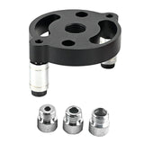 Maxbell 6-10mm Jig Self-centering Drill Guide Kit Aluminum Alloy for Wood Panel Hole 3 Black