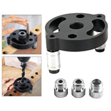 Maxbell 6-10mm Jig Self-centering Drill Guide Kit Aluminum Alloy for Wood Panel Hole 3 Black