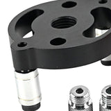 Maxbell 6-10mm Jig Self-centering Drill Guide Kit Aluminum Alloy for Wood Panel Hole 3 Black