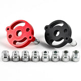 Maxbell 6-10mm Jig Self-centering Drill Guide Kit Aluminum Alloy for Wood Panel Hole 8 Red