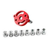 Maxbell 6-10mm Jig Self-centering Drill Guide Kit Aluminum Alloy for Wood Panel Hole 8 Red
