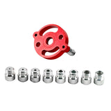 Maxbell 6-10mm Jig Self-centering Drill Guide Kit Aluminum Alloy for Wood Panel Hole 8 Red