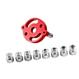 Maxbell 6-10mm Jig Self-centering Drill Guide Kit Aluminum Alloy for Wood Panel Hole 8 Red