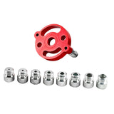 Maxbell 6-10mm Jig Self-centering Drill Guide Kit Aluminum Alloy for Wood Panel Hole 8 Red