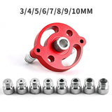 Maxbell 6-10mm Jig Self-centering Drill Guide Kit Aluminum Alloy for Wood Panel Hole 8 Red
