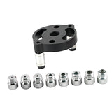 Maxbell 6-10mm Jig Self-centering Drill Guide Kit Aluminum Alloy for Wood Panel Hole 8 Black