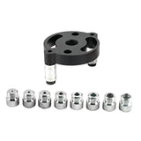 Maxbell 6-10mm Jig Self-centering Drill Guide Kit Aluminum Alloy for Wood Panel Hole 8 Black