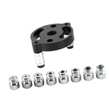 Maxbell 6-10mm Jig Self-centering Drill Guide Kit Aluminum Alloy for Wood Panel Hole 8 Black