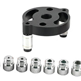 Maxbell 6-10mm Jig Self-centering Drill Guide Kit Aluminum Alloy for Wood Panel Hole 8 Black