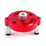 Maxbell 6-10mm Jig Self-centering Drill Guide Kit Aluminum Alloy for Wood Panel Hole 3 Red