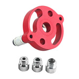 Maxbell 6-10mm Jig Self-centering Drill Guide Kit Aluminum Alloy for Wood Panel Hole 3 Red