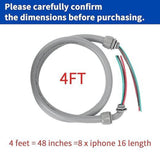 Maxbell 1/2inch x 4ft Non Metallic Liquid Tight AC Whip Kit PVC Spare Parts 10 Gauge
