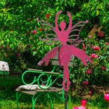Maxbell Fairy Wind Spinner Housewarming Gift Iron Art Sculpture for Yard Patio Decor