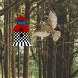 Maxbell Hanging Bird Feeder Accessories Lightweight Ornament for Porch Patio Outdoor Style D