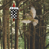 Maxbell Hanging Bird Feeder Accessories Lightweight Ornament for Porch Patio Outdoor Style E