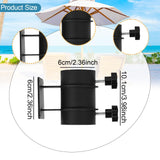 Maxbell 2Pcs Patio Umbrella Holders Clamps for Outdoor Courtyard Fence Mount to Deck