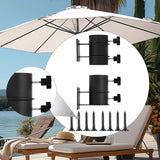Maxbell 2Pcs Patio Umbrella Holders Clamps for Outdoor Courtyard Fence Mount to Deck