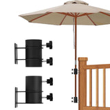 Maxbell 2Pcs Patio Umbrella Holders Clamps for Outdoor Courtyard Fence Mount to Deck