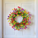 Maxbell Artificial Flower Wreath Rustic Wedding Decor for Celebration Wall Farmhouse