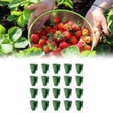 Maxbell 20 Pieces Strawberry Nursery Pots Cup Accessory Multifunctional Side Hanging Size S