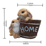 Maxbell Bunny Planter Versatile Figurine Flower Pot for Garden Indoor Outdoor Easter Brown